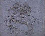 LEONARDO da Vinci Study fur the Sforza monument France oil painting artist